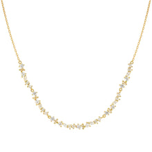 Load image into Gallery viewer, COLOUR WAVE MINI NECKLACE 149886/020 GOLD & WHITE CZ