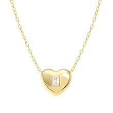 Load image into Gallery viewer, DOMINA NECKLACE GOLD WITH HEART PENDANT CZ 240402/031