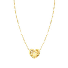 Load image into Gallery viewer, DOMINA NECKLACE GOLD WITH HEART PENDANT CZ 240402/031