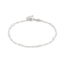 Load image into Gallery viewer, ANKLET 241000/007 SILVER CHAIN WITH WHITE PEARLS