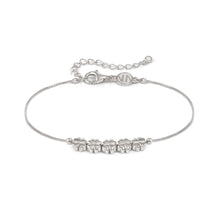 Load image into Gallery viewer, ARMONICA BRACELET 241303/001 SILVER ROW OF FOUR LEAF CLOVER