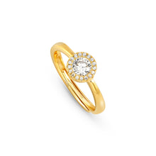 Load image into Gallery viewer, SEIDIVINA RING 241400/012 CENTRAL 18K GOLD WITH CZ