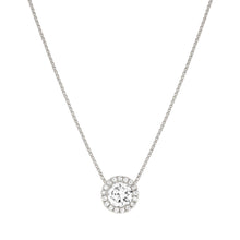 Load image into Gallery viewer, SEIDIVINA NECKLACE 241402/010 SILVER WHITE CZ PENDANT