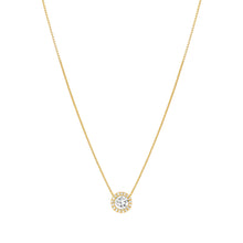 Load image into Gallery viewer, SEIDIVINA NECKLACE 241402/012 GOLD WITH WHITE CZ PENDANT