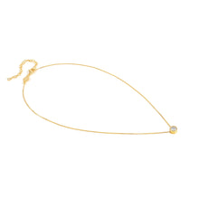 Load image into Gallery viewer, SEIDIVINA NECKLACE 241402/012 GOLD WITH WHITE CZ PENDANT