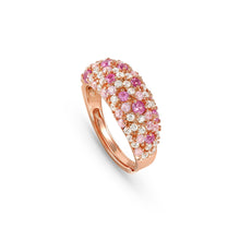 Load image into Gallery viewer, MOSAICA MEDIUM RING 241600/011 ROSE GOLD WITH WHITE & PINK CZ