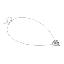 Load image into Gallery viewer, MOSAICA NECKLACE 241604/010 SILVER, WHITE & BLUE CZ HEART