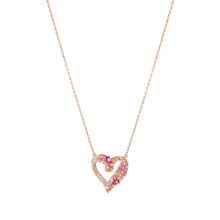 Load image into Gallery viewer, MOSAICA NECKLACE 241604/011 ROSE GOLD & PINK CZ HEART