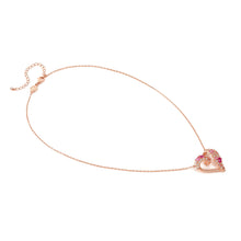 Load image into Gallery viewer, MOSAICA NECKLACE 241604/011 ROSE GOLD & PINK CZ HEART