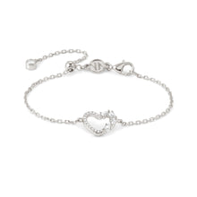 Load image into Gallery viewer, SHINE ME UP SILVER BRACELET 241901/003 HEART WITH WHITE CZ