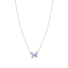Load image into Gallery viewer, SHINE ME UP SILVER NECKLACE 241902/006 LILAC & WHITE BUTTERFLY CZ PENDANT