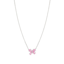 Load image into Gallery viewer, SHINE ME UP SILVER NECKLACE 241902/007 PINK & WHITE BUTTERFLY CZ PENDANT