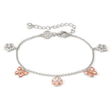 Load image into Gallery viewer, SWEETMADAME SILVER & ROSE GOLD BRACELET 242007/051 NATURE CHARMS WITH CZ