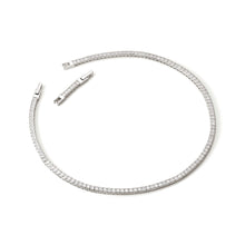 Load image into Gallery viewer, DAYTONIGHT SILVER TENNIS NECKLACE 242105/010 WHITE CZ