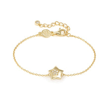 Load image into Gallery viewer, PETIT SPARKLE BRACELET 242300/009 GOLD STAR WITH CZ