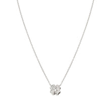 Load image into Gallery viewer, PETIT SPARKLE NECKLACE 242303/001 STERLING SILVER FOUR LEAF CLOVER WITH CZ