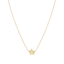 Load image into Gallery viewer, PETIT SPARKLE NECKLACE 242303/009 GOLD STAR WITH CZ