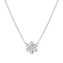 Load image into Gallery viewer, PETIT SPARKLE NECKLACE 242303/010 STERLING SILVER FLOWER WITH CZ