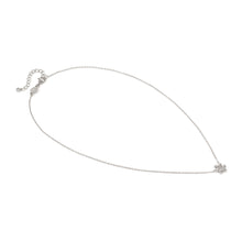 Load image into Gallery viewer, PETIT SPARKLE NECKLACE 242303/010 STERLING SILVER FLOWER WITH CZ