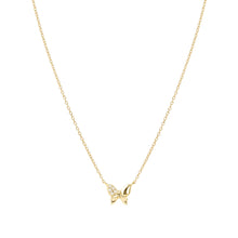Load image into Gallery viewer, PETIT SPARKLE NECKLACE 242303/042 GOLD BUTTERFLY WITH CZ