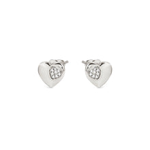 Load image into Gallery viewer, PETIT SPARKLE STUDS 242304/004 STERLING SILVER HEART WITH CZ