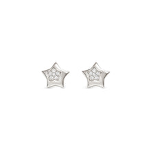Load image into Gallery viewer, PETIT SPARKLE STUDS 242304/007 STERLING SILVER STAR WITH CZ