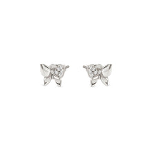 Load image into Gallery viewer, PETIT SPARKLE STUDS 242304/040 STERLING SILVER BUTTERFLY WITH CZ