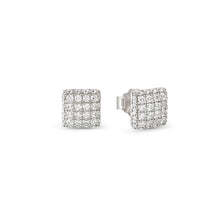 Load image into Gallery viewer, ENIGMATIC SHINE EARRINGS 242408/010 STERLING SILVER WHITE CZ STUDS