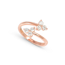 Load image into Gallery viewer, LIFE BOUQUET RING 242500/011 ROSE GOLD & WHITE TRIO CZ