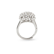 Load image into Gallery viewer, LIFE BOUQUET STERLING SILVER RING 242502/010 WHITE CZ CLUSTER