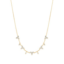 Load image into Gallery viewer, LIFE BOUQUET NECKLACE 242507/012 GOLD & WHITE CZ