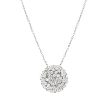 Load image into Gallery viewer, LIFE BOUQUET STERLING SILVER NECKLACE 242508/010 WHITE CZ SEMI SPHERE