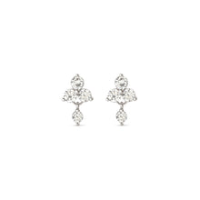 Load image into Gallery viewer, LIFE BOUQUET EARRINGS 242510/010 SILVER & WHITE CZ STUDS