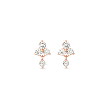 Load image into Gallery viewer, LIFE BOUQUET EARRINGS 242510/011 ROSE GOLD & WHITE CZ STUDS