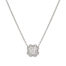 Load image into Gallery viewer, LIFEPOETRY NECKLACE 242704/001 STERLING SILVER & WHITE CZ FOUR-LEAF CLOVER