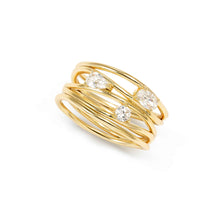Load image into Gallery viewer, MY REBEL ART RING 242802/012 GOLD & WHITE CZ