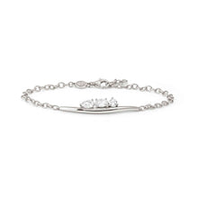 Load image into Gallery viewer, MY REBEL ART BRACELET 242803/010 SILVER CHAIN & WHITE CZ