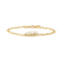 Load image into Gallery viewer, MY REBEL ART BRACELET 242803/012 GOLD CHAIN & WHITE CZ
