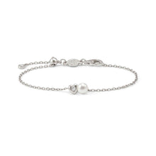 Load image into Gallery viewer, PEARLS LOOP BRACELET 242901/004 PEARL HEART IN SILVER