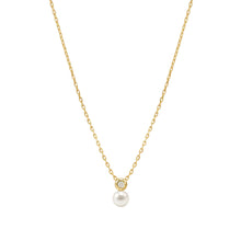 Load image into Gallery viewer, PEARLS LOOP NECKLACE 242902/044 PEARL CIRCLE PENDANT IN GOLD