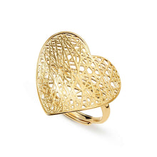 Load image into Gallery viewer, LEAF OF LIGHT RING 243101/012 LARGE GOLD HEART