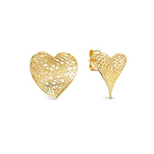 Load image into Gallery viewer, LEAF OF LIGHT EARRINGS 243112/012 SMALL GOLD HEARTS