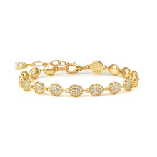 Load image into Gallery viewer, PRECIOUS MOVES BRACELET 243206/055 GOLD OVALS WITH PAVÉ CZ