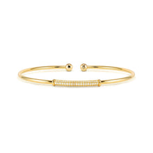 Load image into Gallery viewer, SIREN DREAM OPEN BANGLE 243305/012 GOLD & WHITE CZ