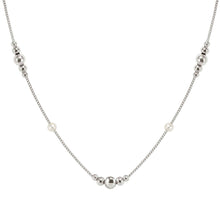 Load image into Gallery viewer, SIREN DREAM NECKLACE 243314/064 SILVER & PEARLS ON SILVER CHAIN