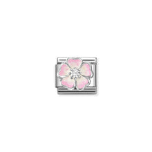 Load image into Gallery viewer, COMPOSABLE CLASSIC LINK 330321/17 PINK FADE FLOWER IN 925 SILVER, ENAMEL & CZ