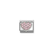 Load image into Gallery viewer, COMPOSABLE CLASSIC LINK 330322/25 PINK HEART CZ IN SILVER