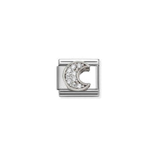 Load image into Gallery viewer, COMPOSABLE CLASSIC LINK 330322/30 WHITE MOON CZ IN SILVER