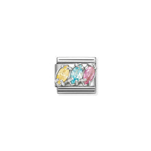 Load image into Gallery viewer, COMPOSABLE CLASSIC LINK 330329/20 COLOUR MIX TRILOGY CZ IN SILVER