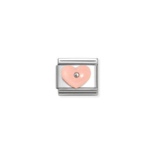Load image into Gallery viewer, COMPOSABLE CLASSIC LINK 330509/18 HEART WITH PINK STONE IN 925 SILVER